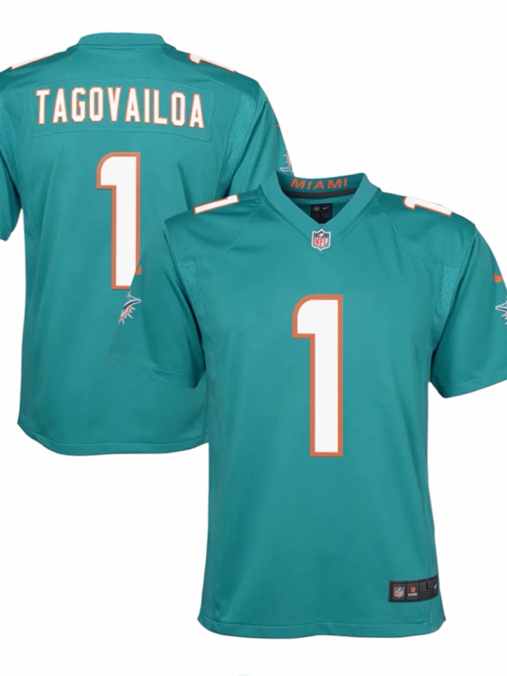 Nike Miami Dolphins Tua Tagovailoa #1 Nike Game Jersey Game Jersey XXL